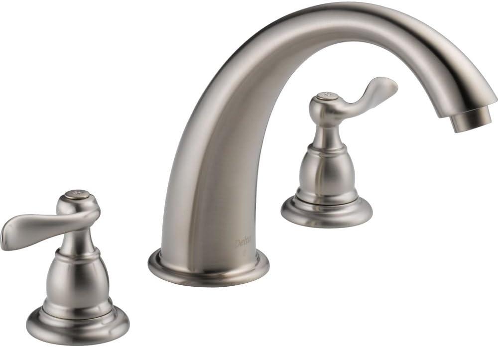 Elegant 16" Stainless Steel Classic Widespread Deck Mounted Faucet