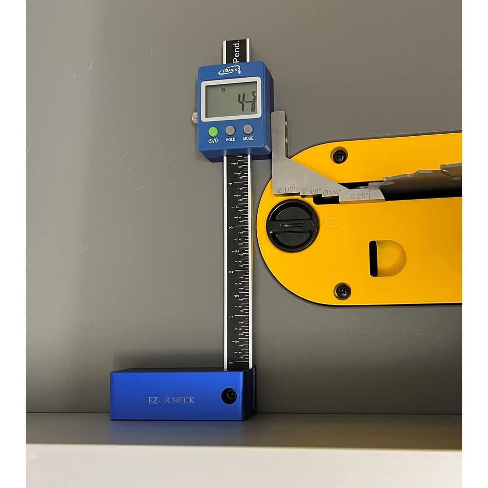 iGaging Digital 5" Height Gauge EZ-Check for Woodwork Router and Table Saw Adjustment
