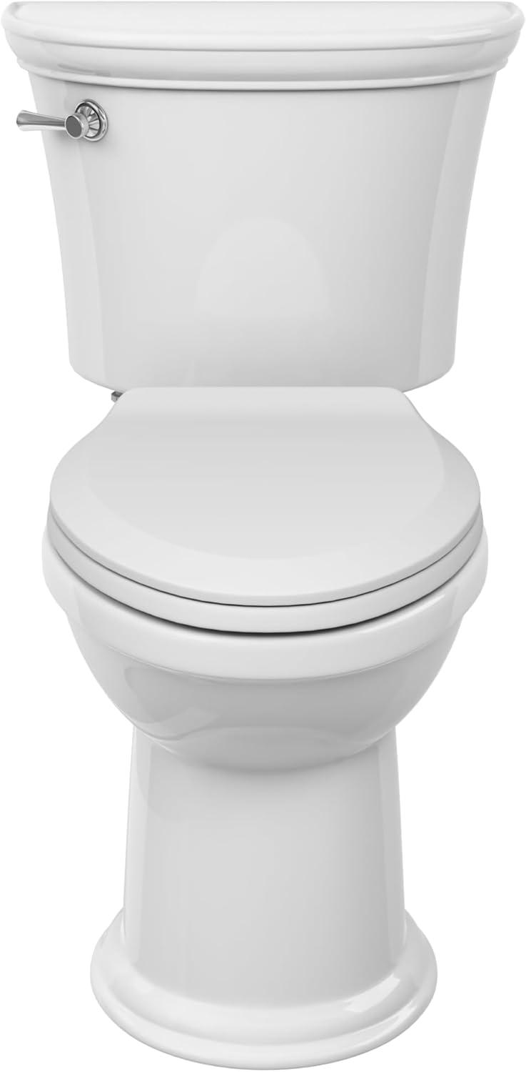 American Standard Heritage VorMax Two-Piece Toilet with Slow-Close Seat & Wax Ring, Chair Ht, White