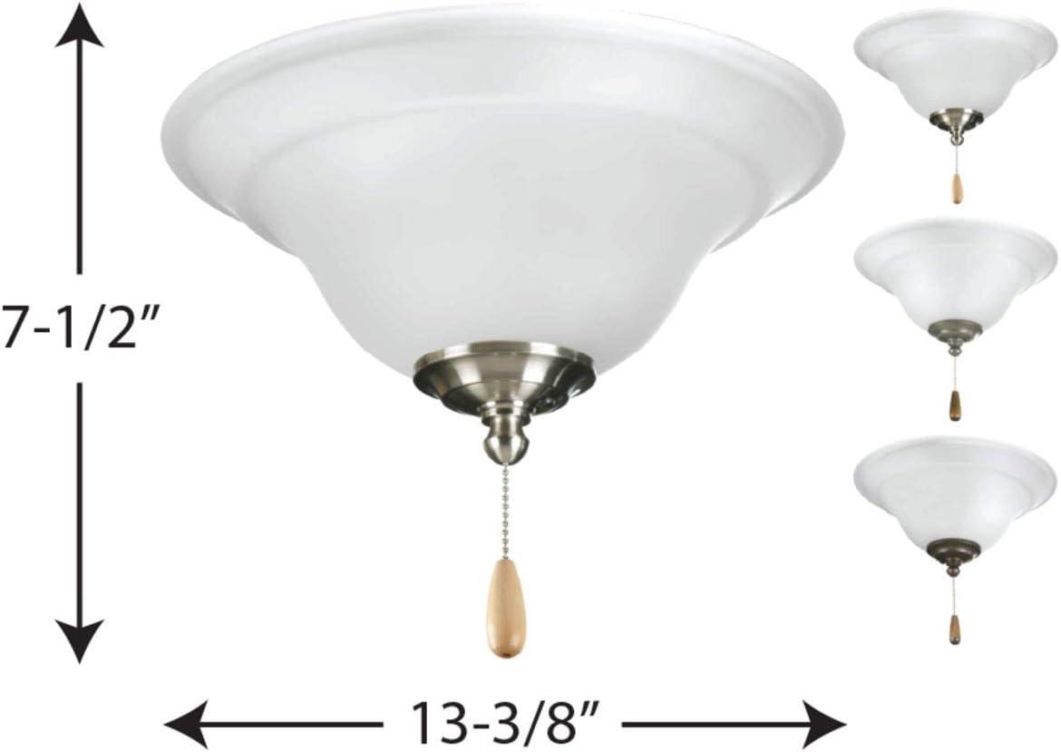 Progress Lighting Trinity P2628-01Wb 2-10W Led Fan Light Kit