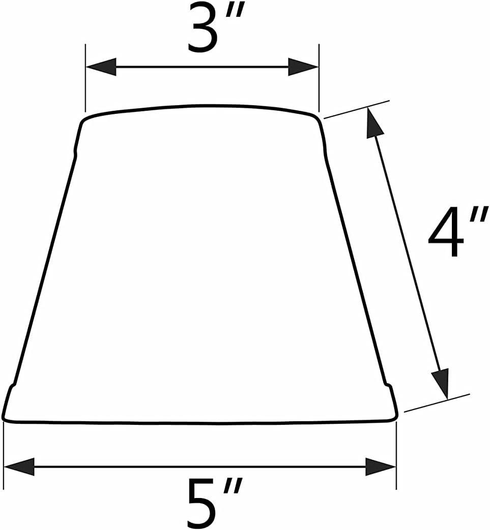 Aspen Creative 32066-2 Small Hardback Empire Shape Chandelier Clip-On Lamp Shade Set (2 Pack), Transitional Design in White, 5" bottom width (3" x 5" x 4")