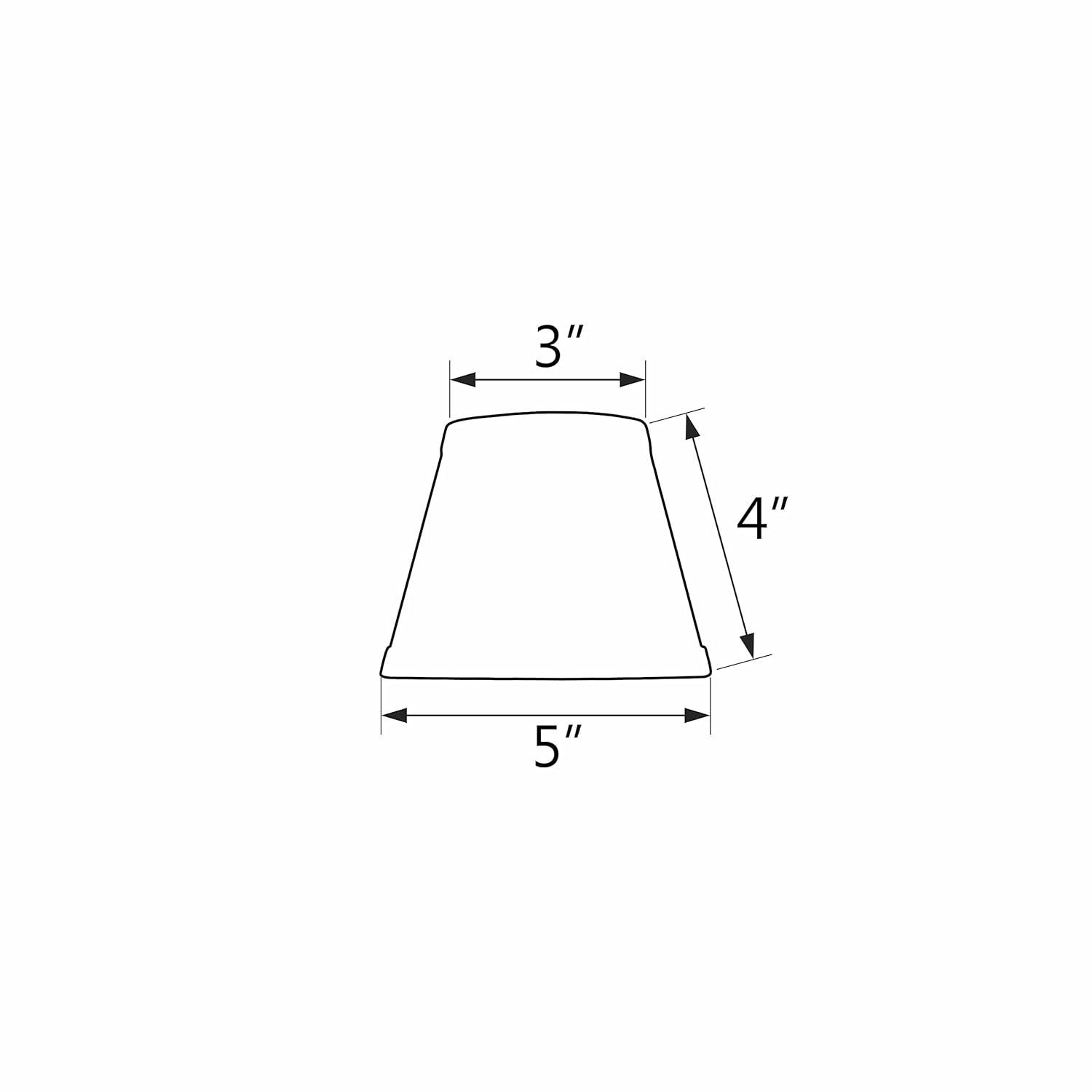 Aspen Creative 32066-2 Small Hardback Empire Shape Chandelier Clip-On Lamp Shade Set (2 Pack), Transitional Design in White, 5" bottom width (3" x 5" x 4")