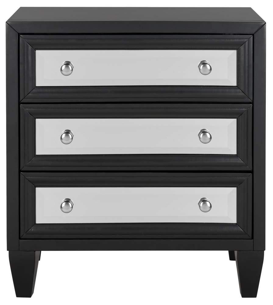 Marlon 3 Drawer Chest - CHS9202 - Black - Safavieh