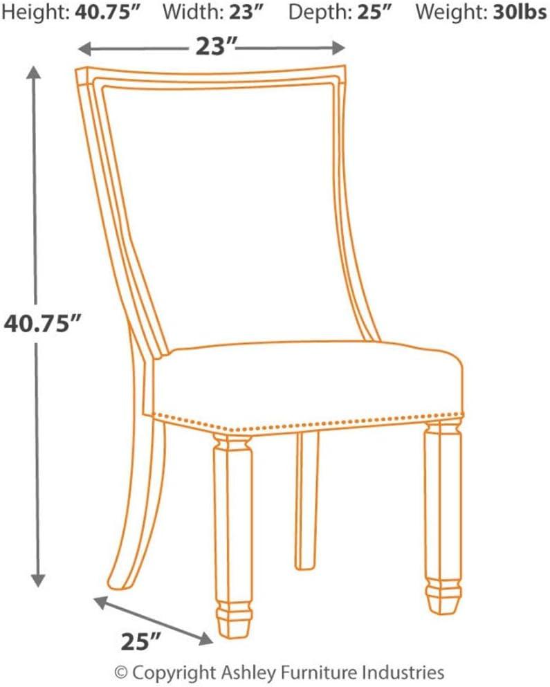 Contemporary White and Brown Wood Side Chair with Cross Back