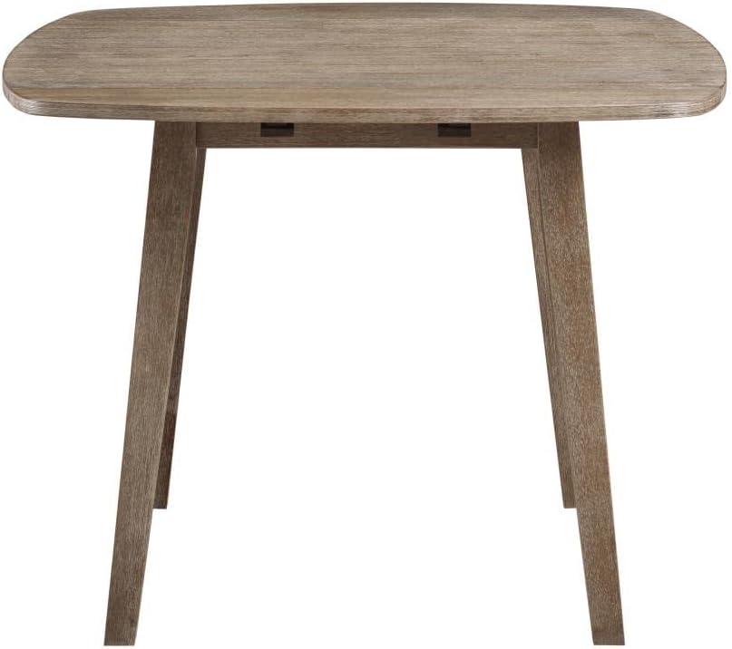 Boulder Extendable Dining Table Wire Brush Barnwood Brown - Boraam: Rubberwood, Drop Leaf, Seats 4