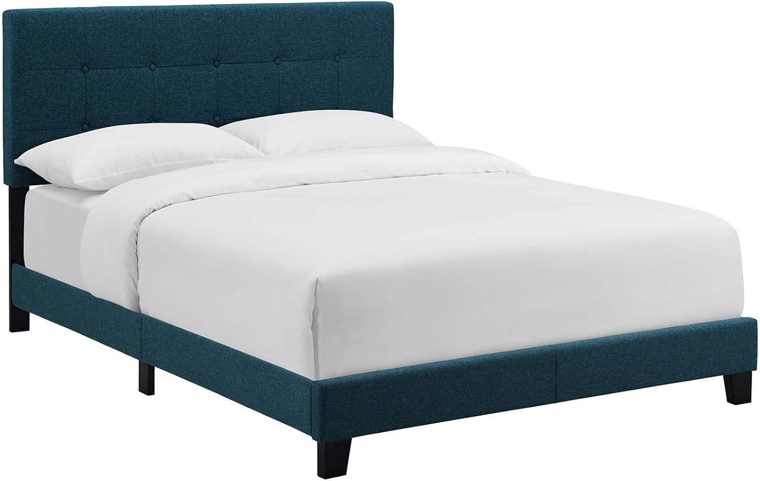 Amira Full Upholstered Fabric Bed (6000-AZU)