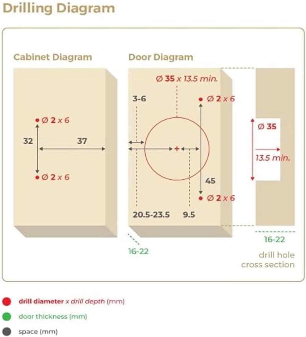 Soft Close Cabinet Hinge Set. 20 Frameless Full Overlay Cabinet Hinges for Kitchen Cabinets with Adjustable Closing Speeds.
