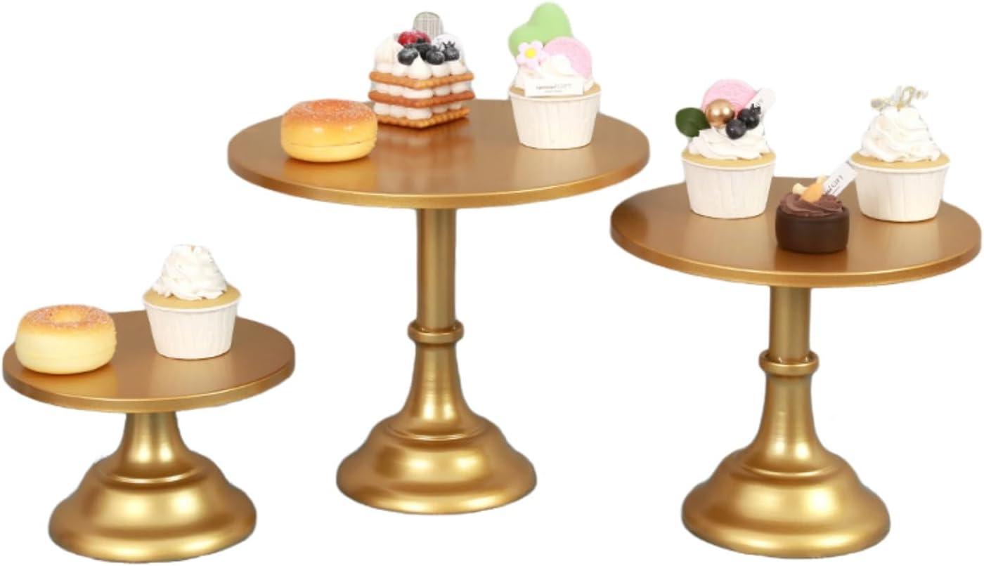 AMIENIV Iron Baby Shower Cake Stand, Gold (3 Count)