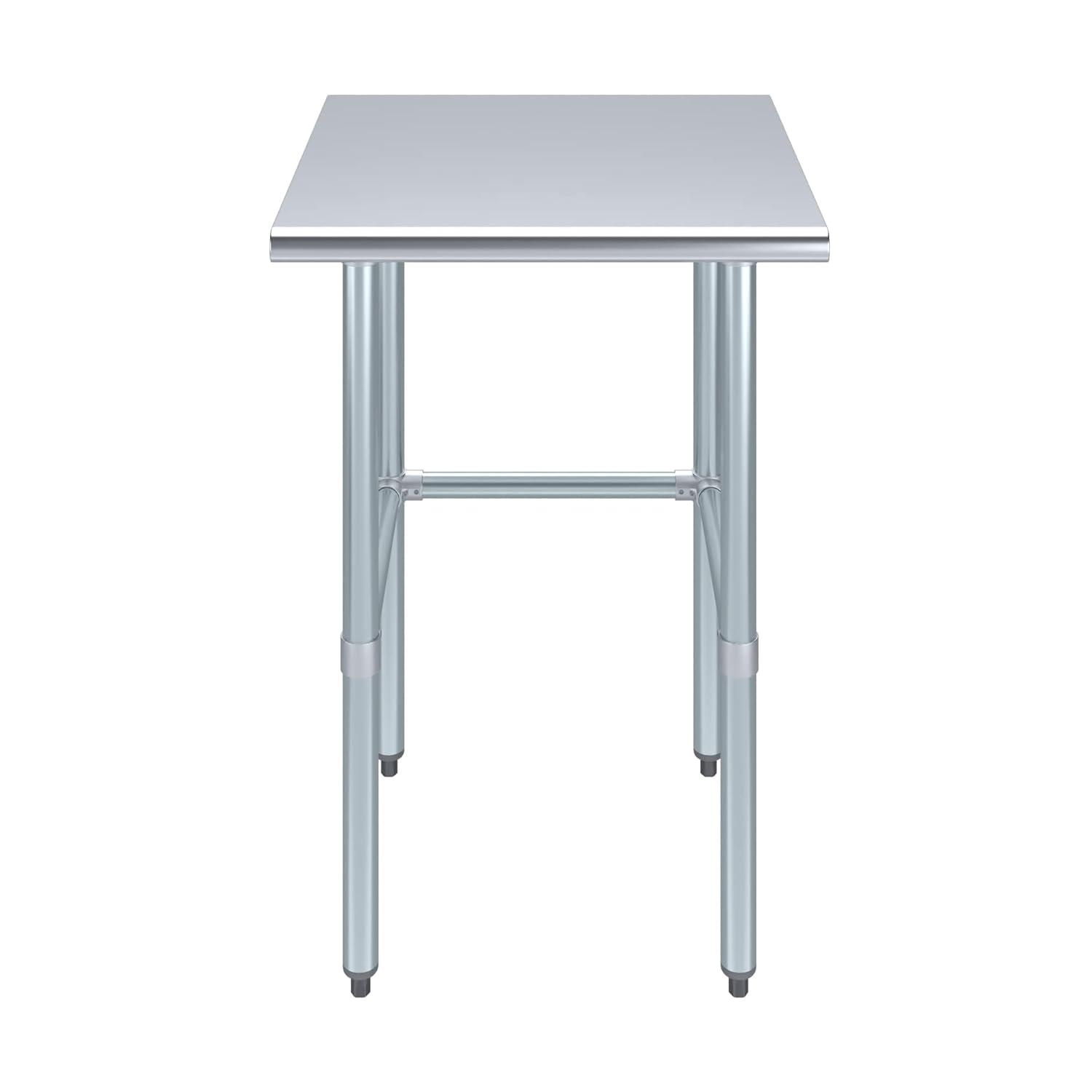 Amgood Stainless Steel Open Base Work Table