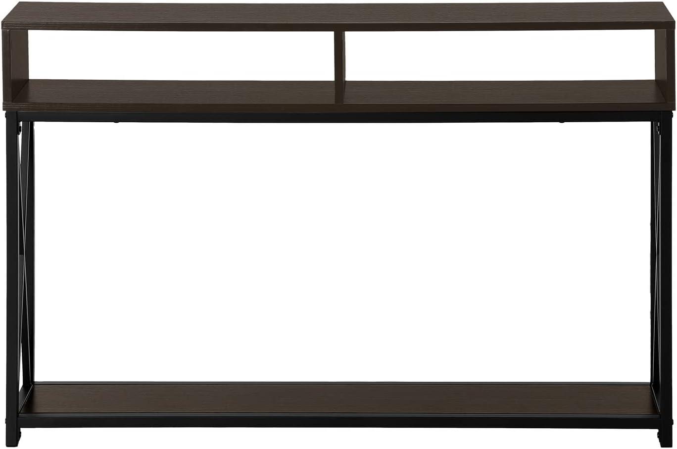 Accent Table Console Entryway Narrow Sofa Bedroom Metal Brown