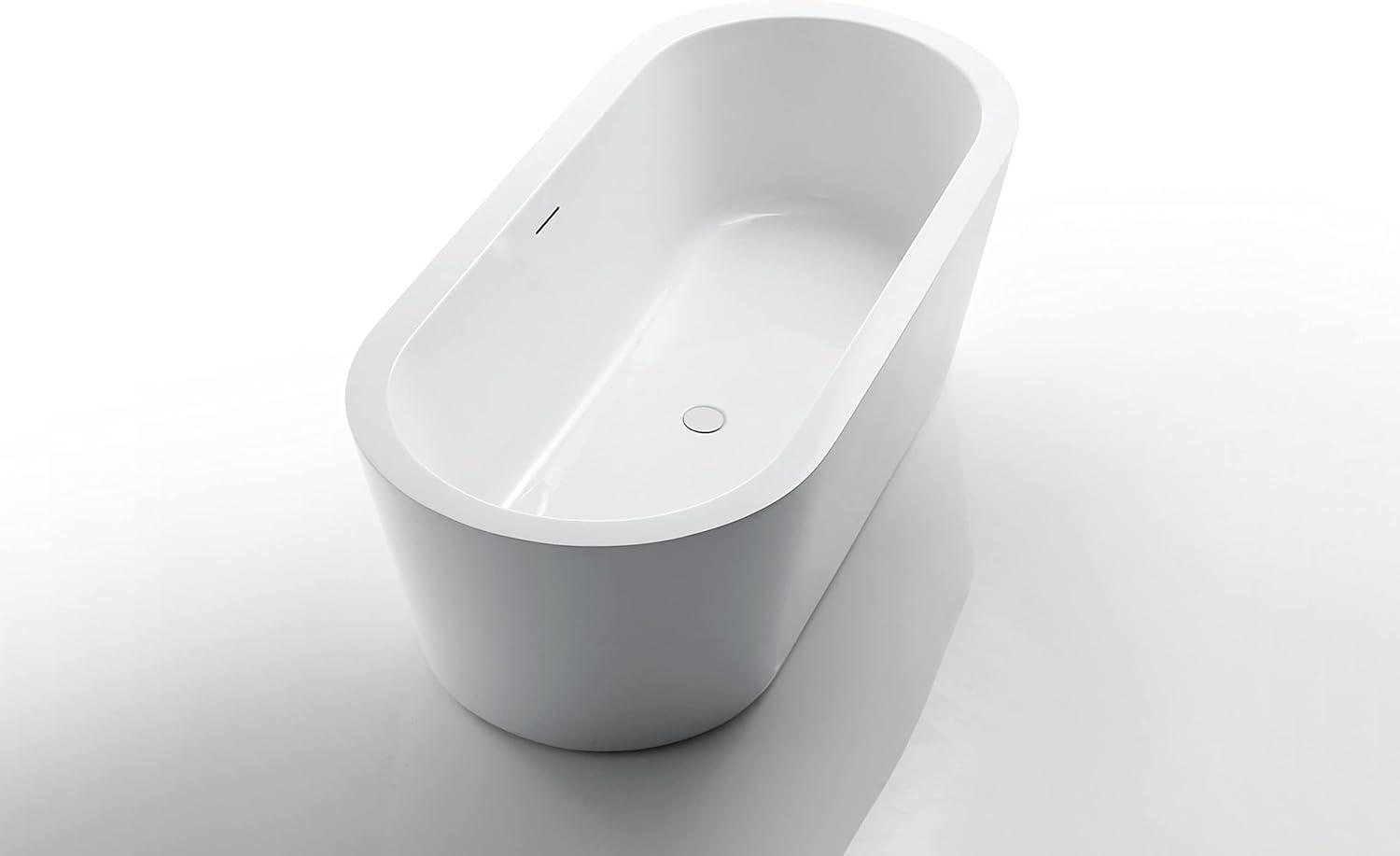 Miseno Mno7132sfso 71" Free Standing Acrylic Soaking Tub - White