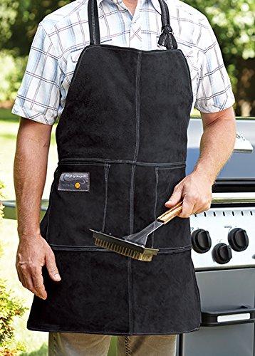 17 Stories Solid Color Leather Bib Apron