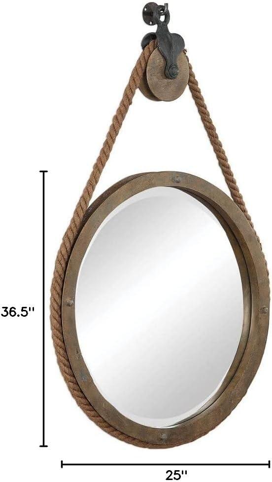 Uttermost Melton Round Pulley Mirror