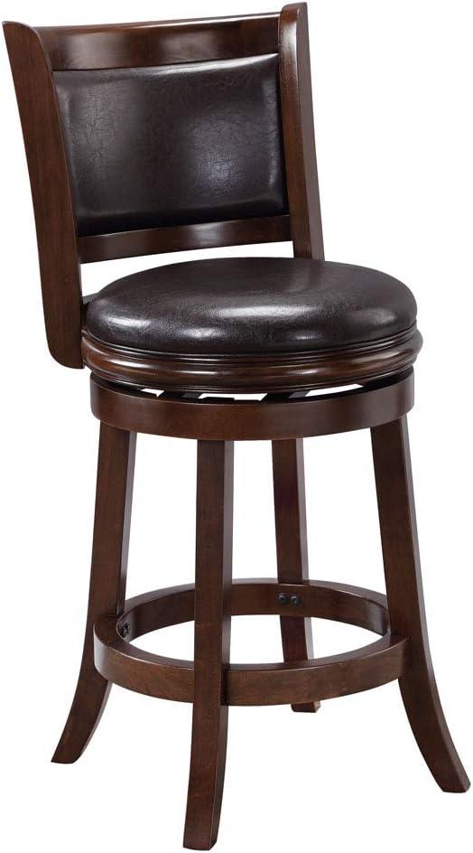 24" Augusta Swivel Counter Height Barstool Hardwood - Boraam