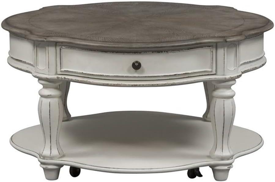 Magnolia Manor White Round Cocktail Table