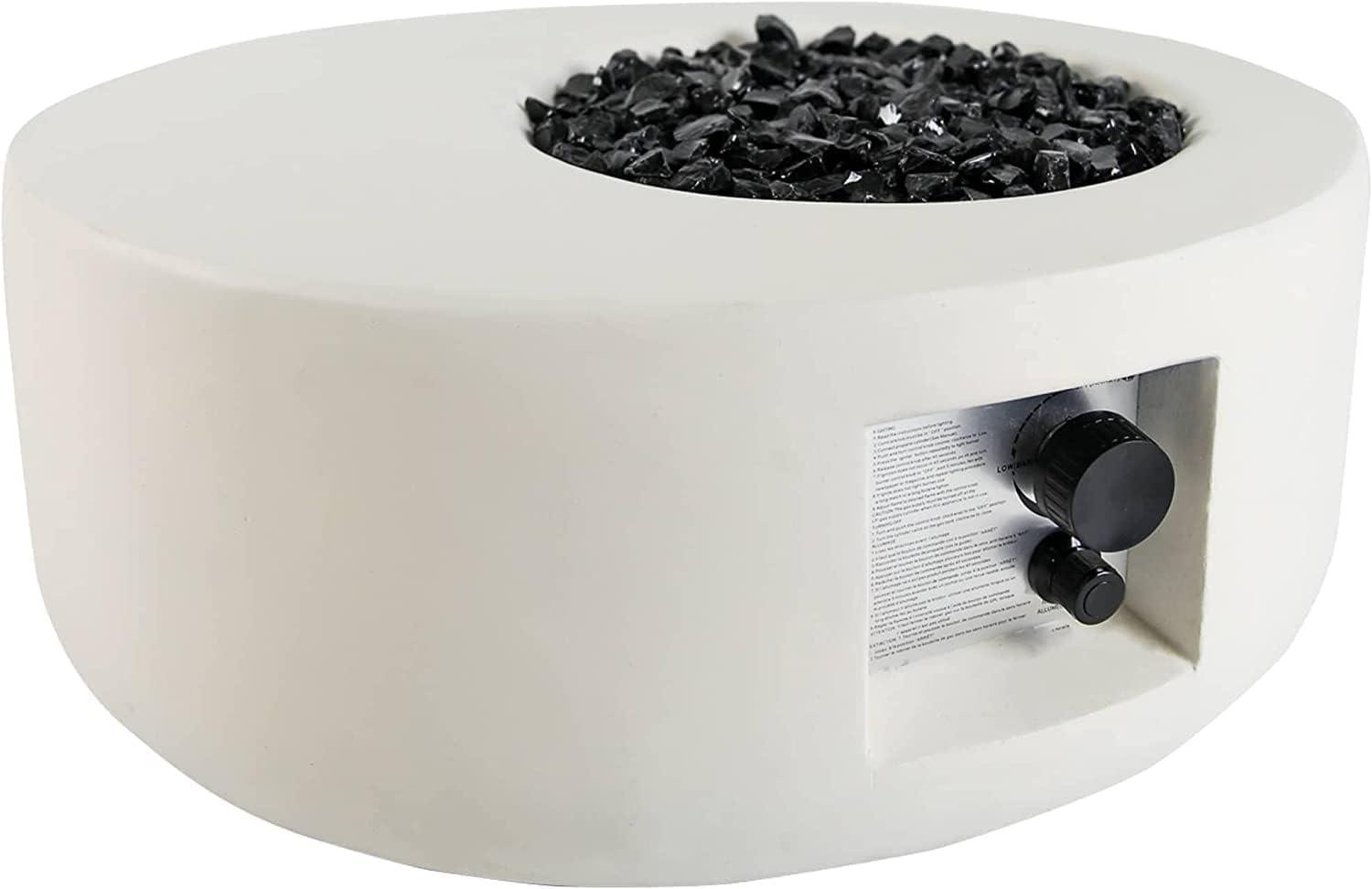 Bluegrass Living Bluegrass Living 26 Inch Carlisle MGO Propane Fire Pit Table Glass Beads & Cover-Model# HF26900AA