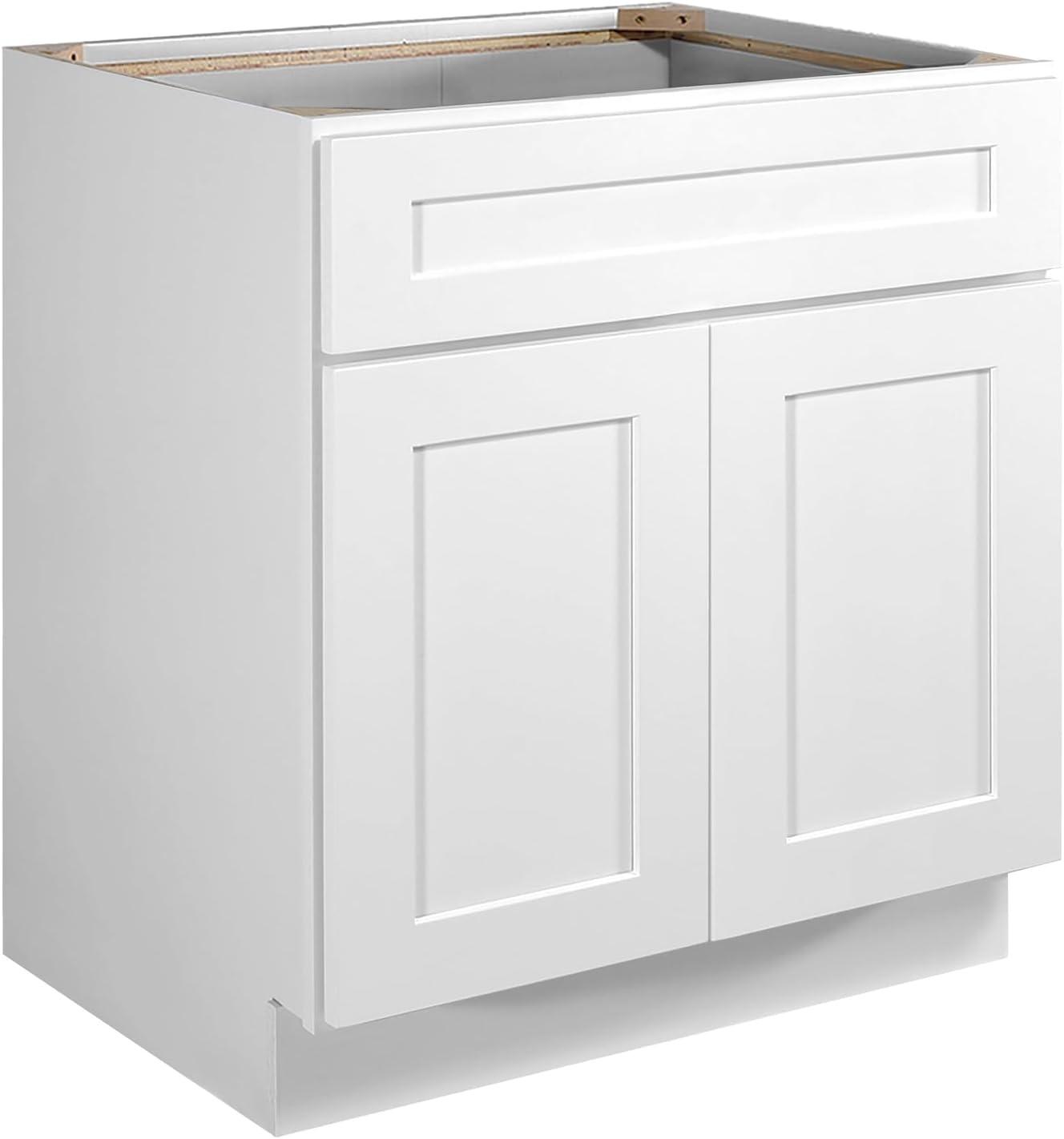 Design House Design House Brookings Unassembled Shaker Sink Base Kitchen Cabinet, White