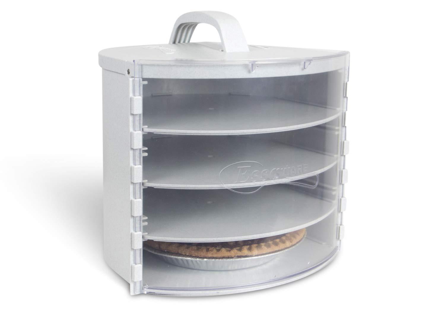 Clear BPA-Free Round Pie and Cake Storage Box with Adjustable Shelves