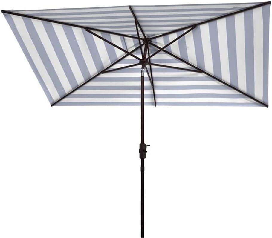 Iris Fashion Line 6.5 X 10 Ft Rectangle Umbrella - PAT8304 - Black/White - Safavieh