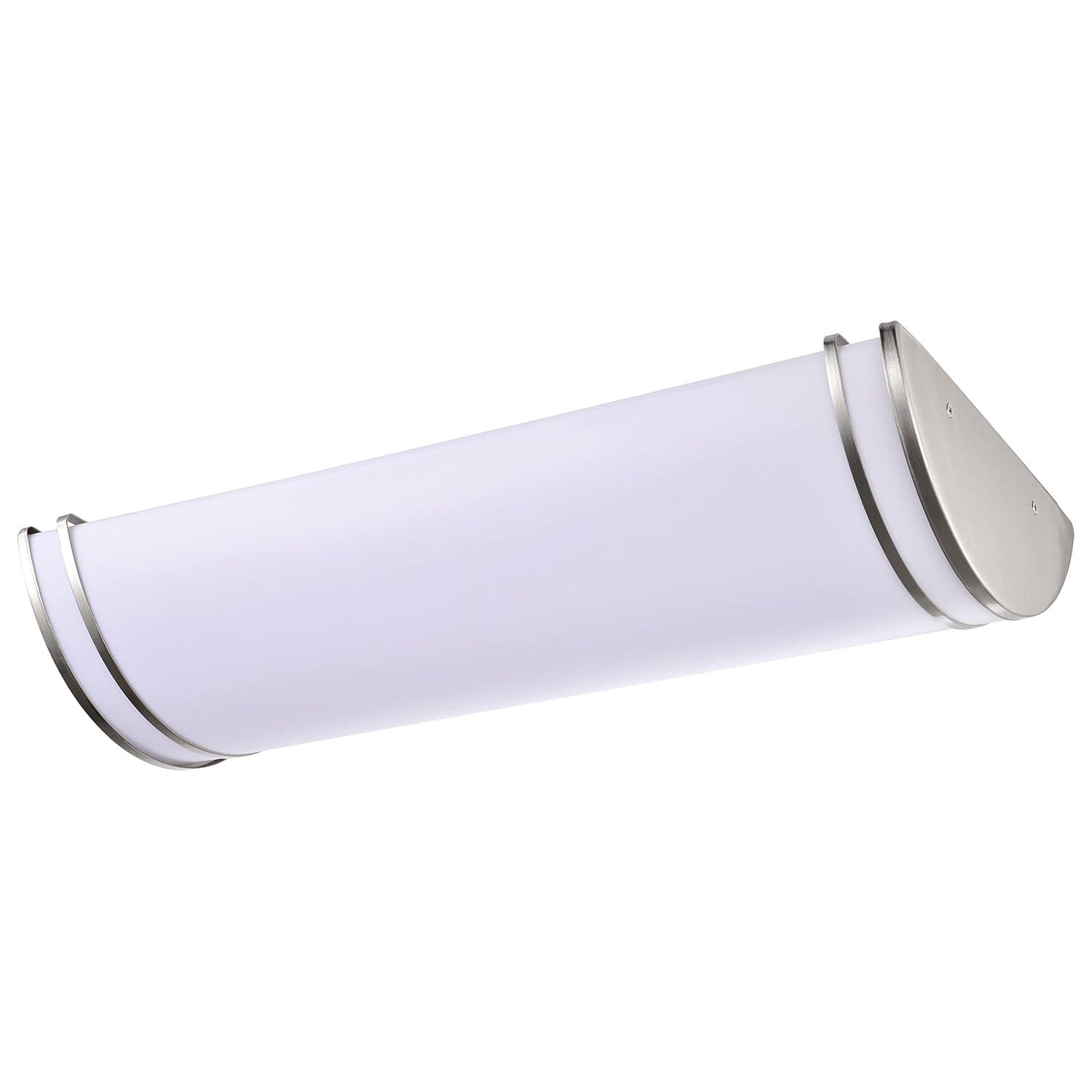 Nuvo Glamour LED 25-in Brushed Nickel Linear Flush Mount Fixture CCT Selectable