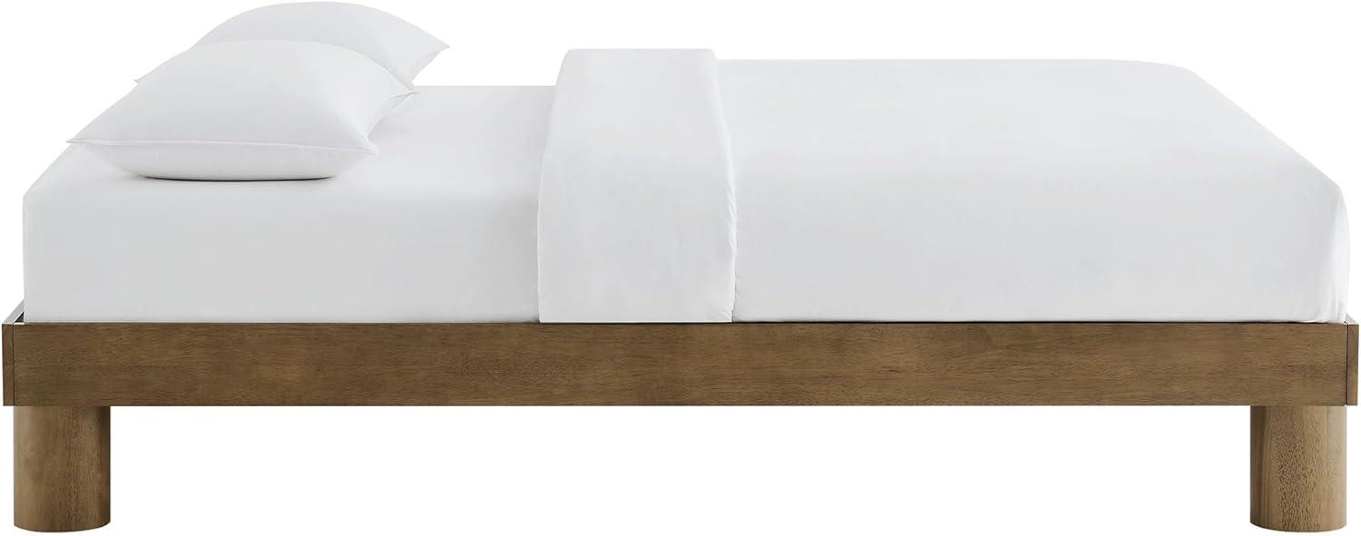 Modway Runa Wood Platform Bed In French Oak