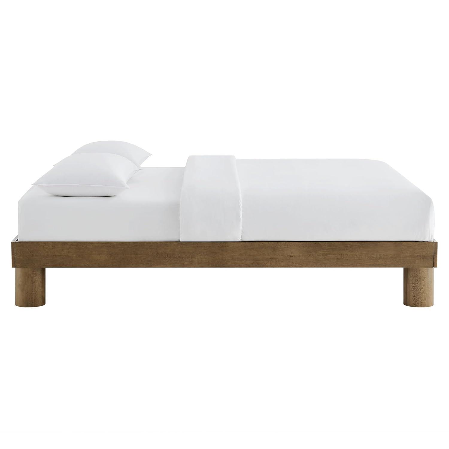 Modway Runa Wood Platform Bed In French Oak