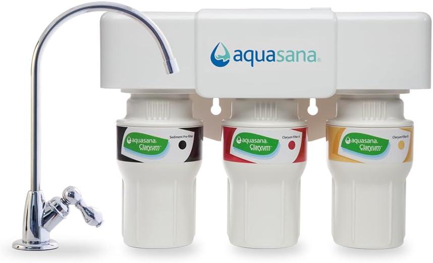 Aquasana 3-Stage Chrome Under Sink Water Filter System