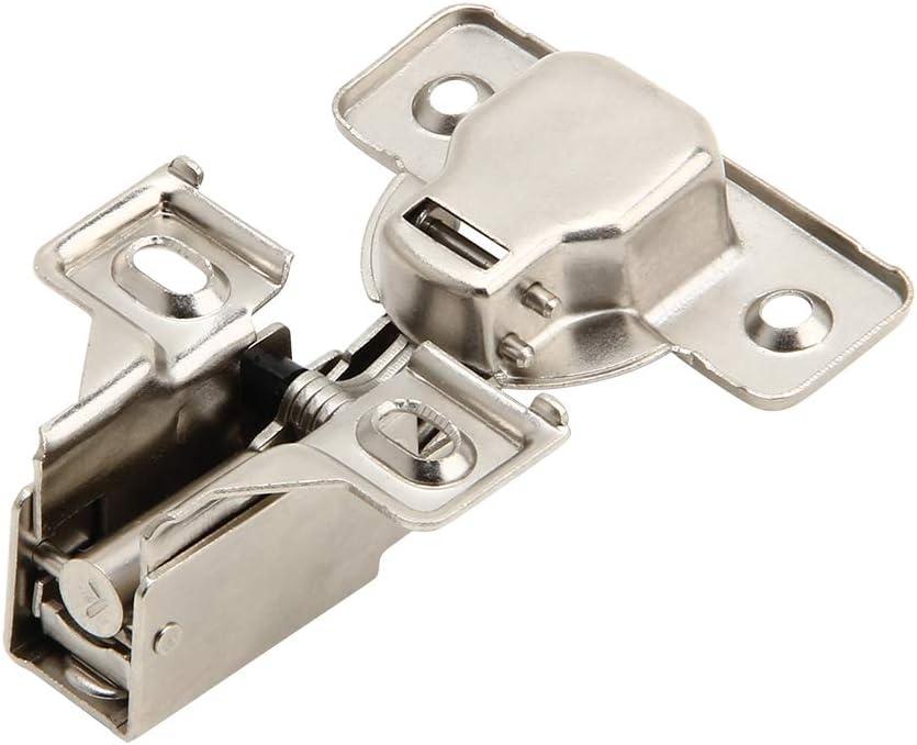 20 Pack - Silverline Face Frame Quiet Soft Close Cabinet Door Hinges, 1/2 Inch Overlay, with Built-in Metal Dampers, Strong Heavy Duty Steel for Kitchen Bathroom