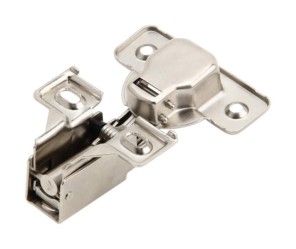 20 Pack - Silverline Face Frame Quiet Soft Close Cabinet Door Hinges, 1/2 Inch Overlay, with Built-in Metal Dampers, Strong Heavy Duty Steel for Kitchen Bathroom
