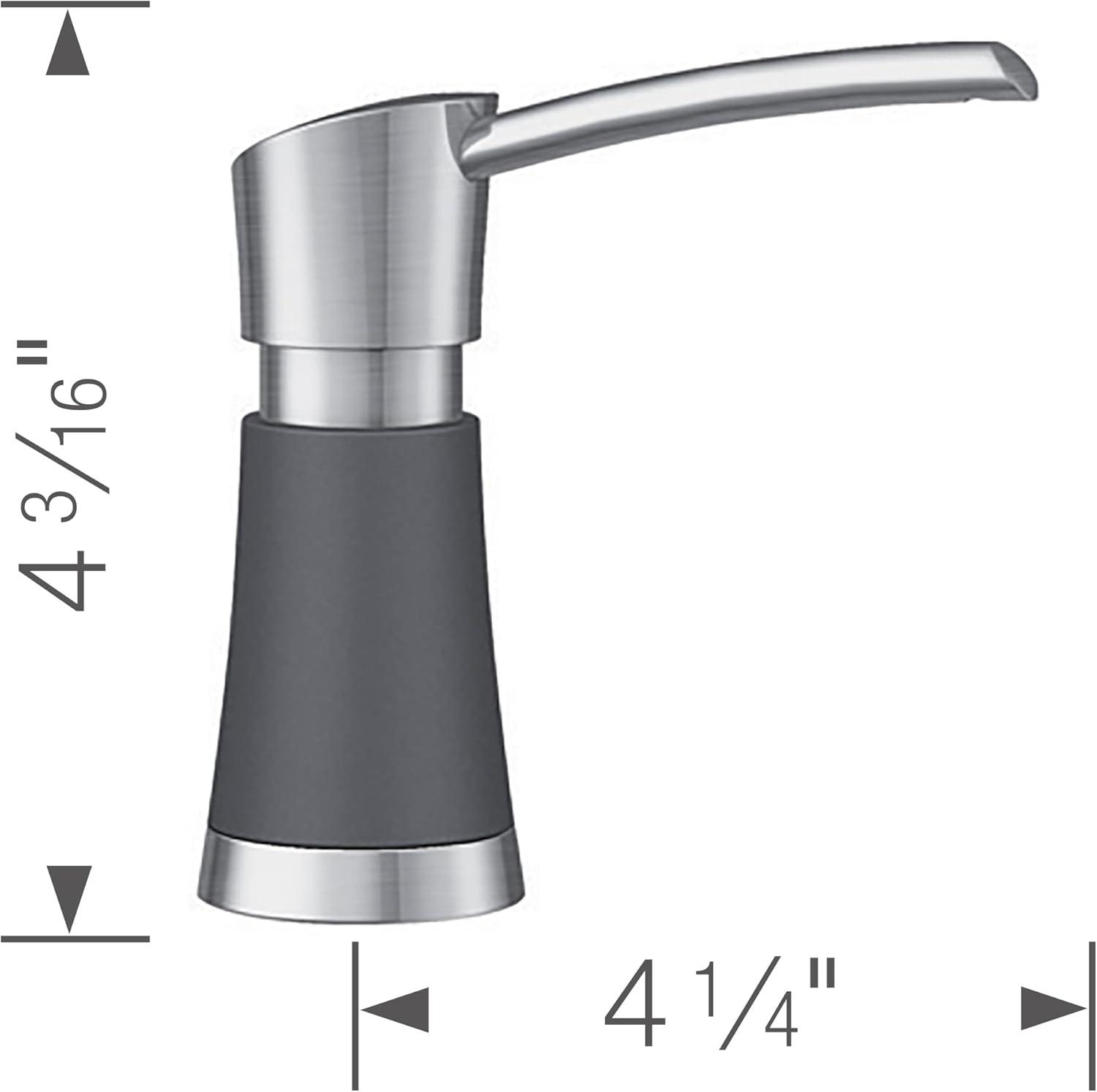 Cinder and Stainless Steel Kitchen Soap Dispenser