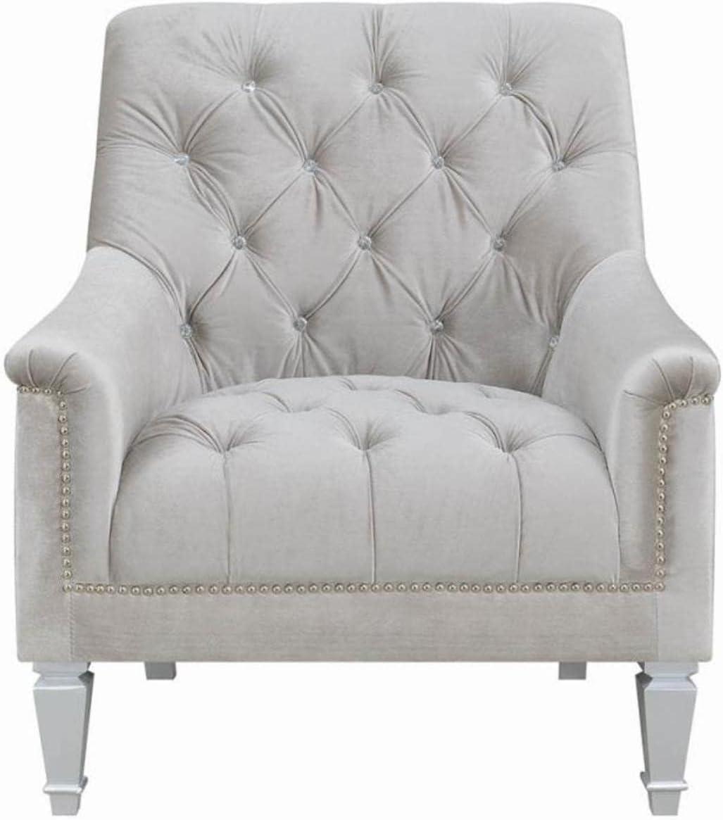 Avonlea Sloped Arm Tufted Chair Grey