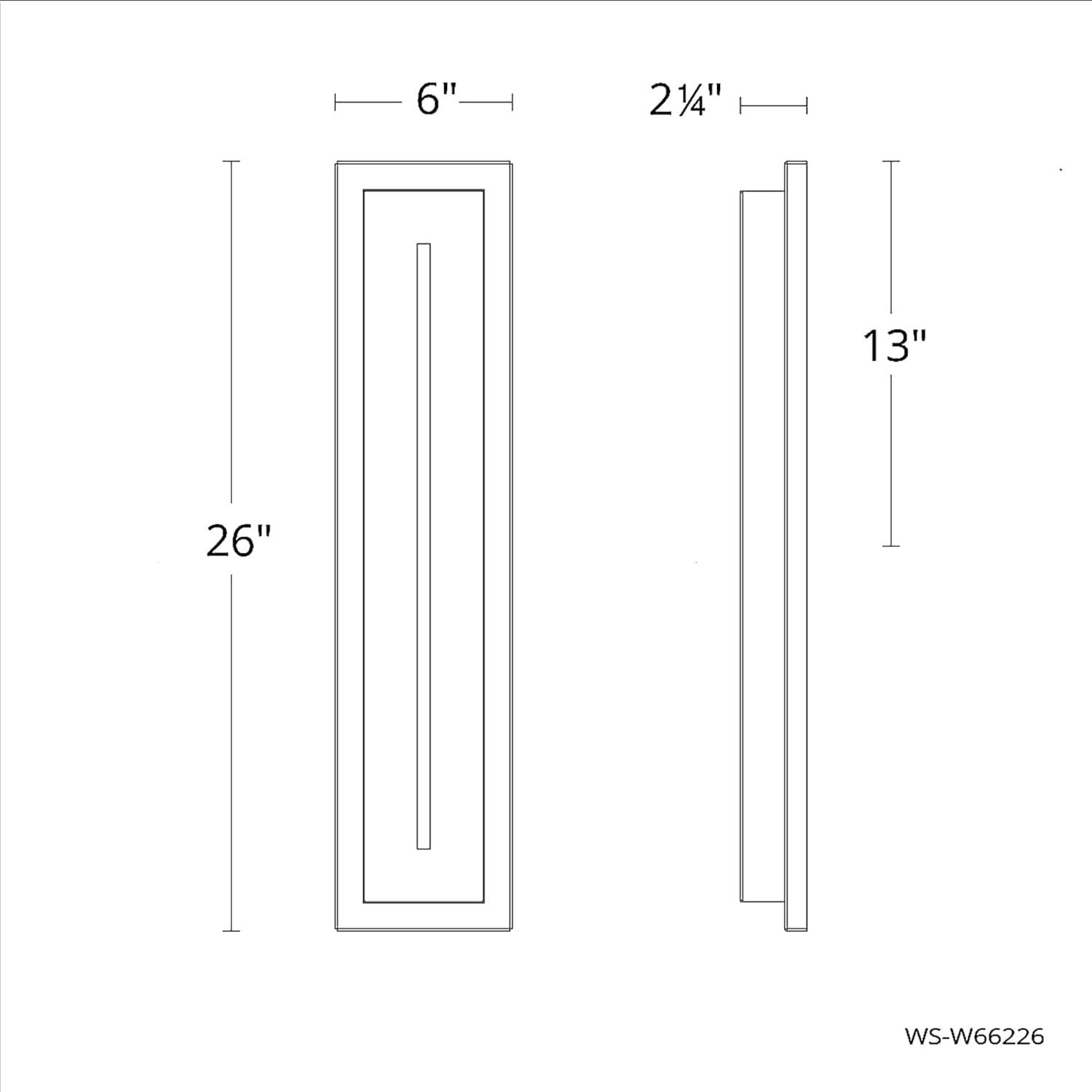 Midnight Single Light Outdoor Aluminum LED Wall Light