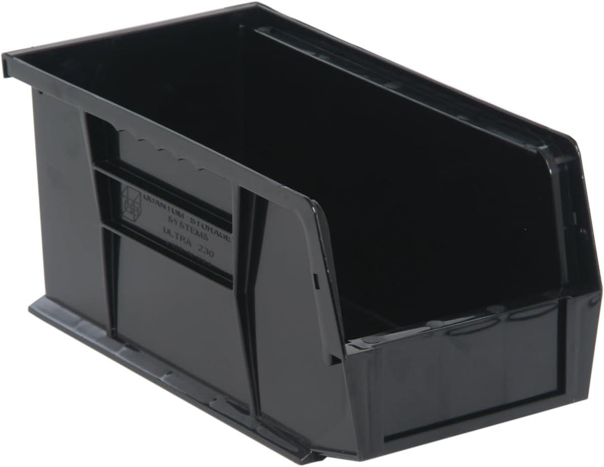 Quantum Storage Systems 269682BK Plastic Stacking Parts Storage Bin - 5.5 x 10.88 x 5 in., Black