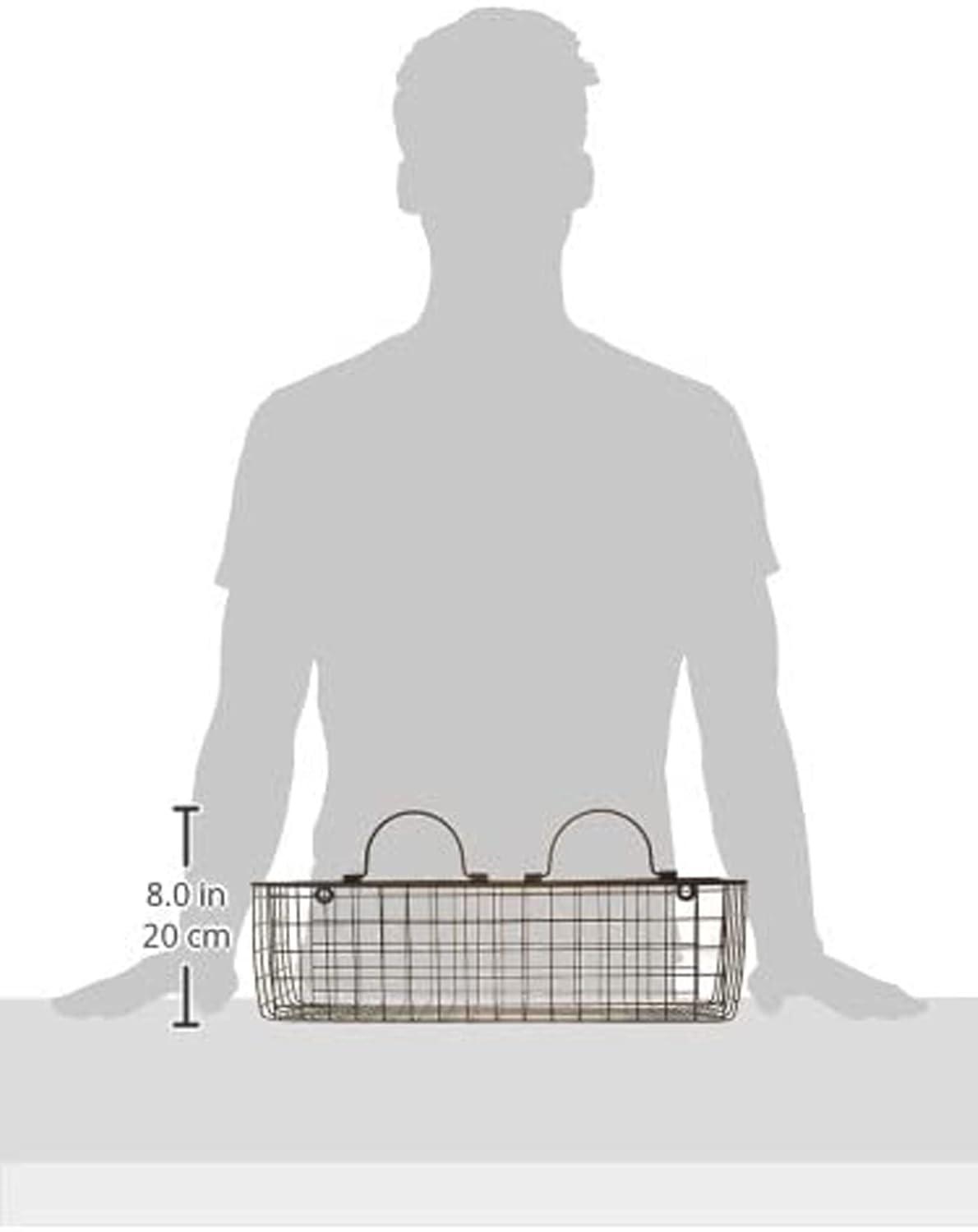 Asst Aqua Wire Wall Basket Set/2
