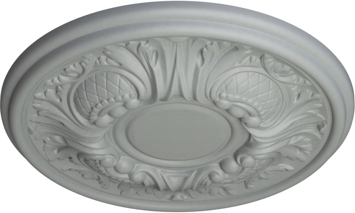 Primed Gray Urethane Wakefield Ceiling Medallion 11.75"