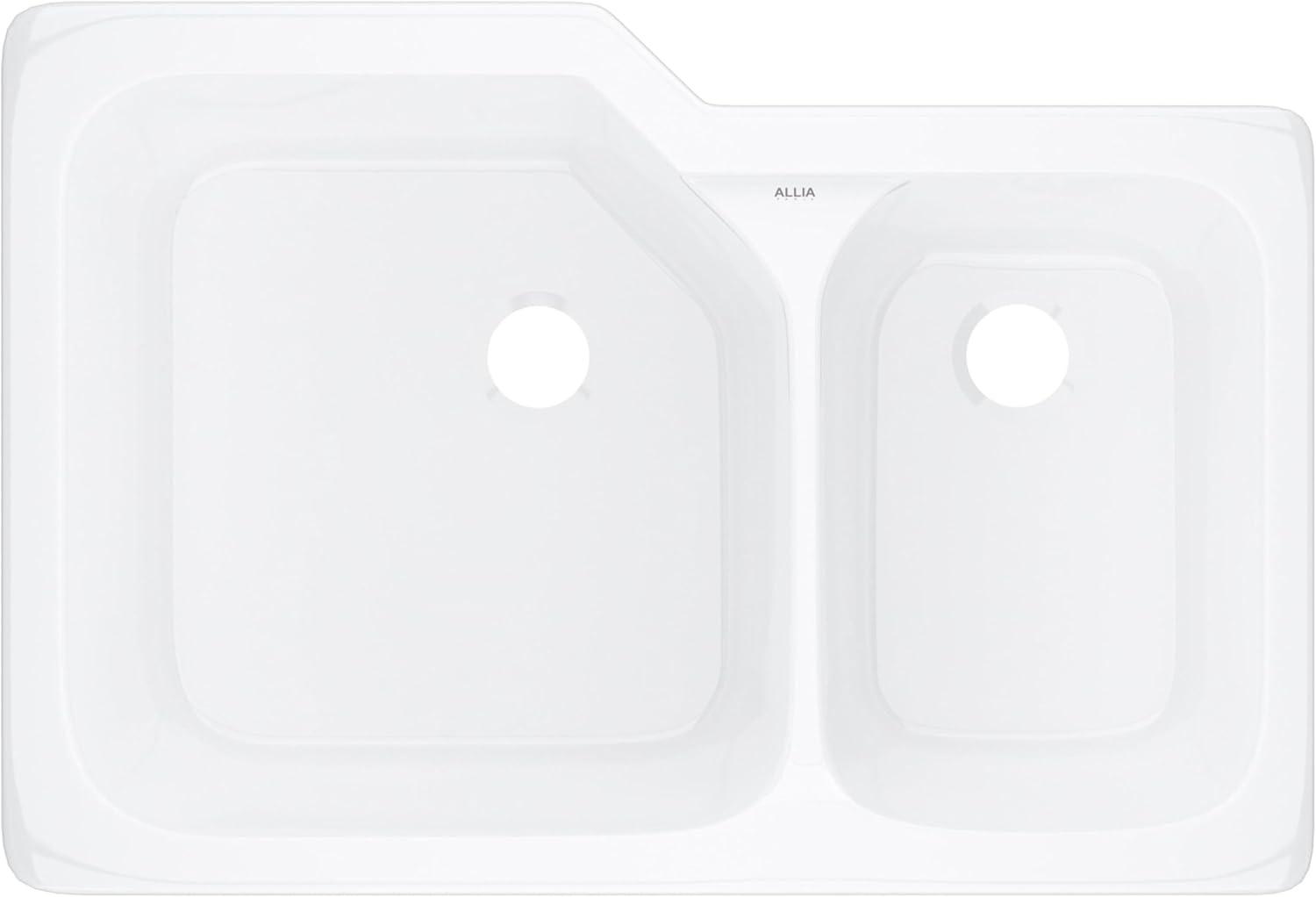 Allia 33" Fireclay 2 Bowl Undermount Kitchen Sink