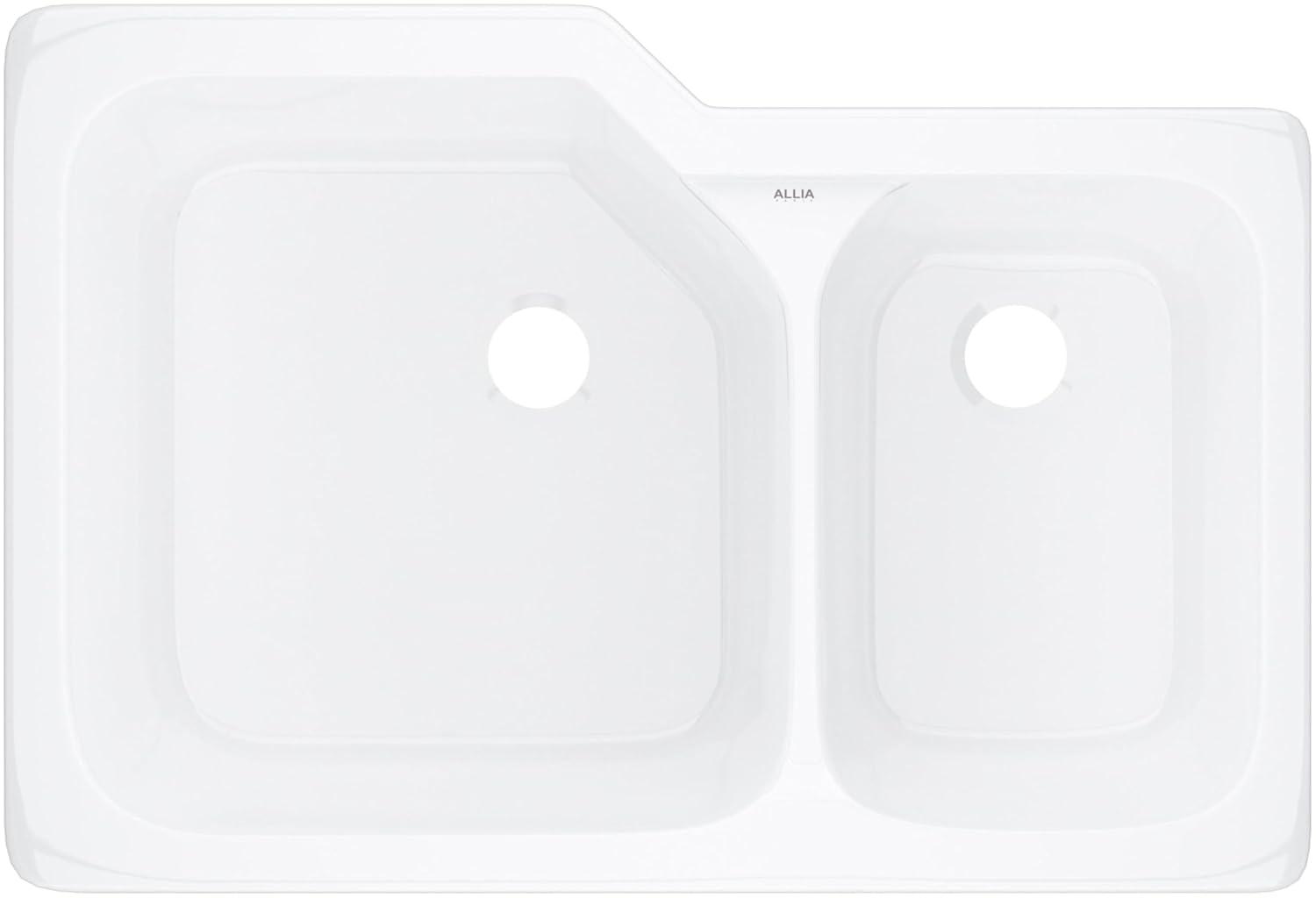 Allia 33" Fireclay 2 Bowl Undermount Kitchen Sink