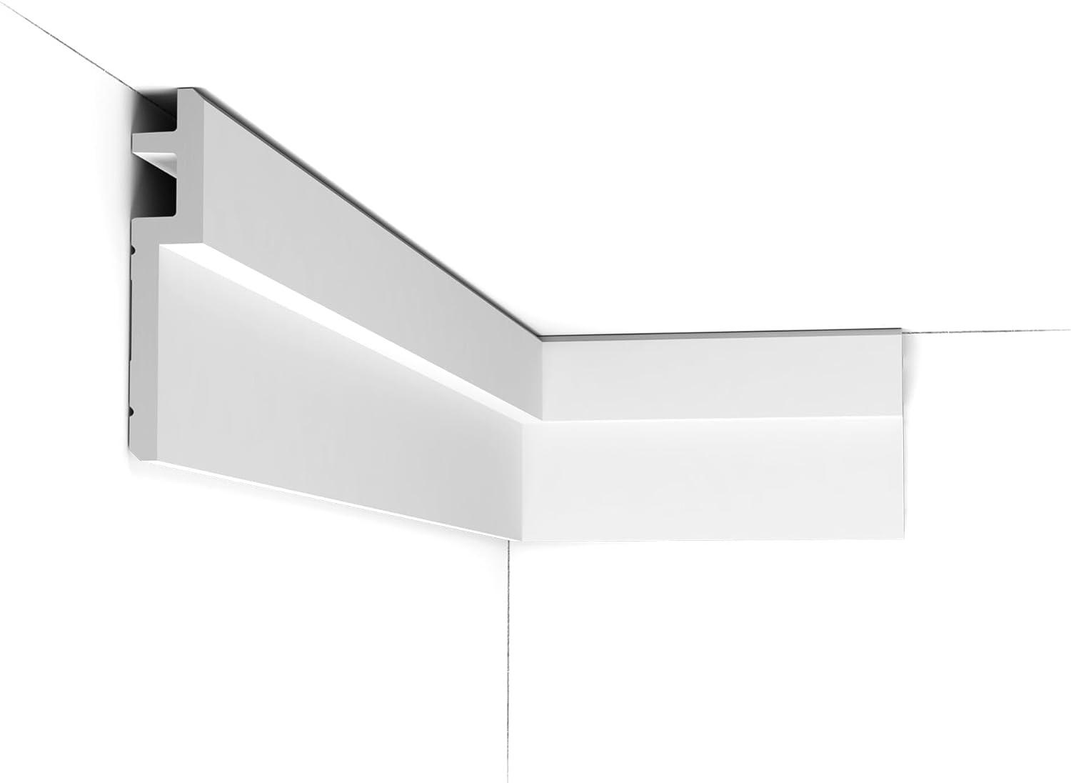 Orac Decor 1-1/4 in x 6-1/8 in x 78-3/4 in Primed White Plain Polyurethane Crown Moulding