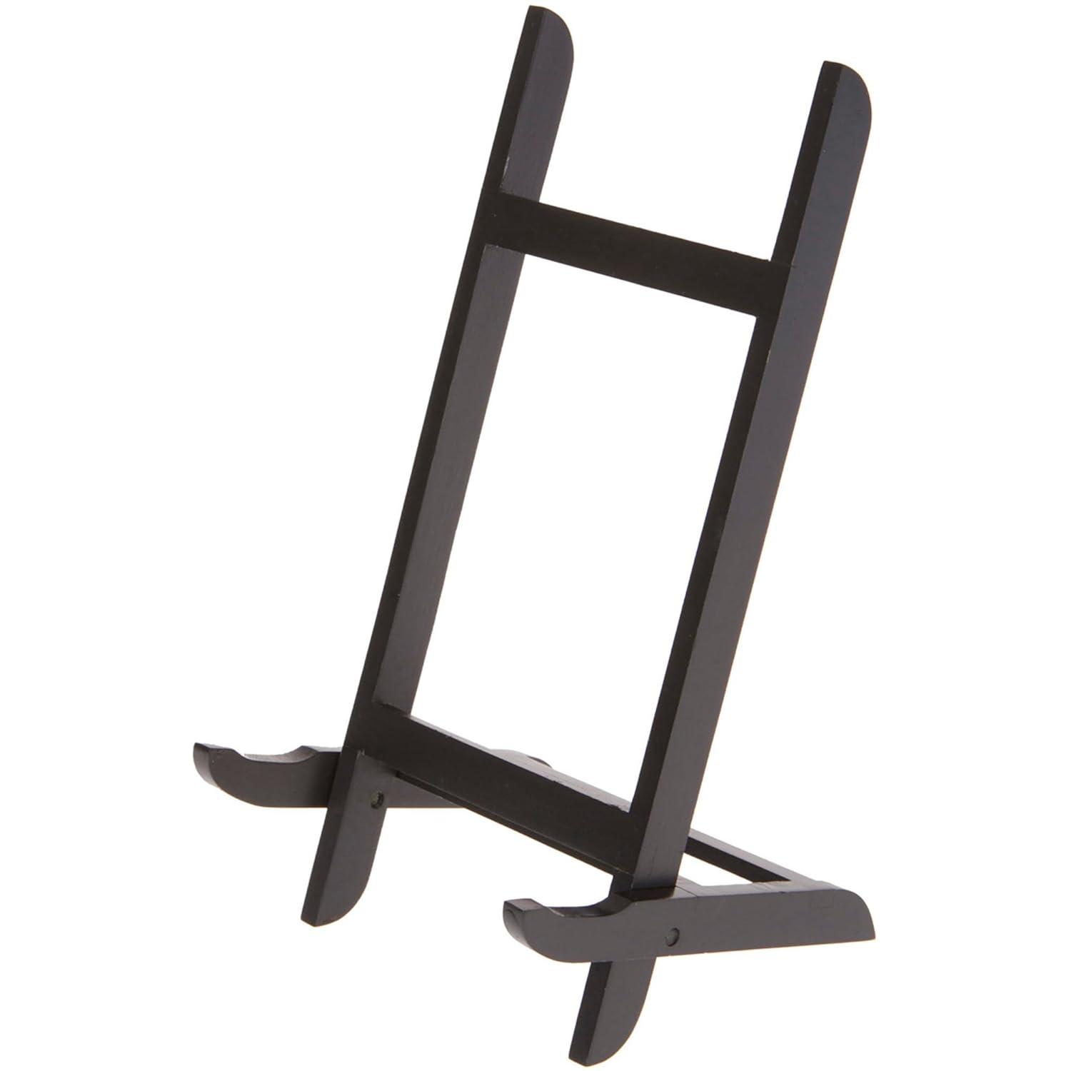 Bard's Folding Black Wood Easel Stand, 11.5" H x 5" W x 5" D, Pack of 2