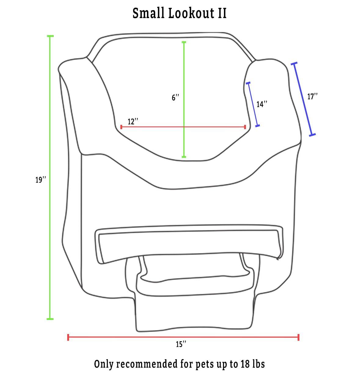 Medium Gray Soft-Sided Elevated Dog Car Seat with Sherpa Interior