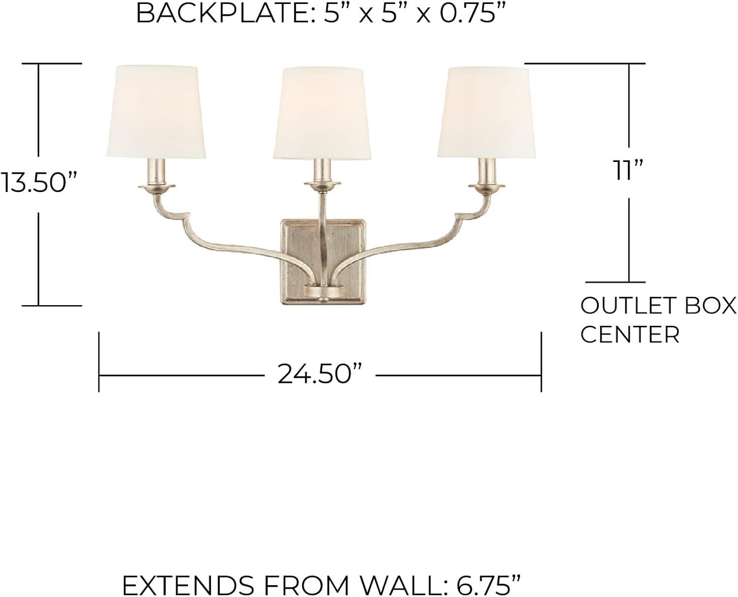 Capital Lighting - Ophelia - 3 Light Traditional Bath Vanity Approved for Damp