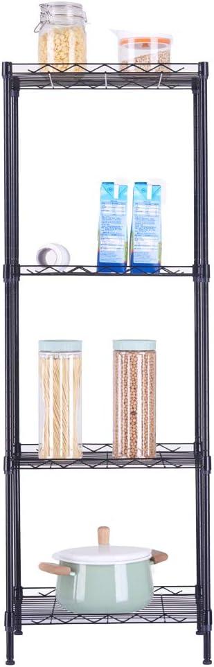 MDHAND 4-Tier Wire Shelving Unit Metal Storage Rack