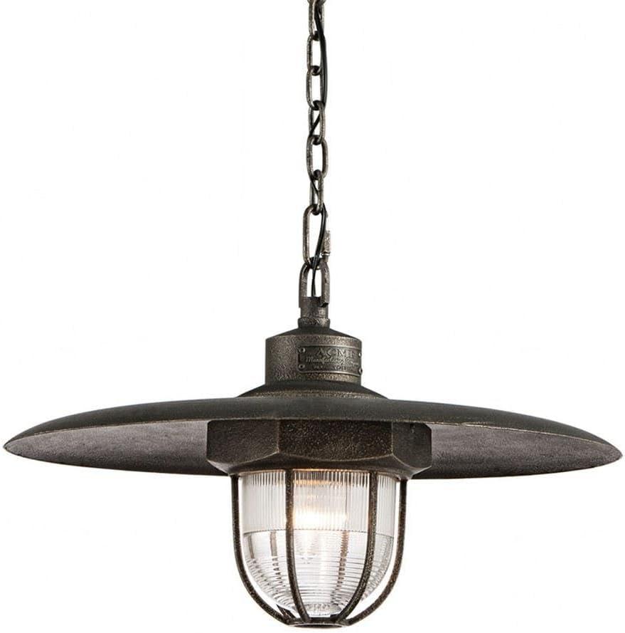 Acme 1 - Light Aged Pewter Single Pendant