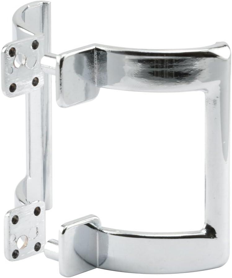 Diecast Shower Door Handle Set for Shower Doors or Tub Enclosure, 2 Hole Center, Chrome (1 Set)
