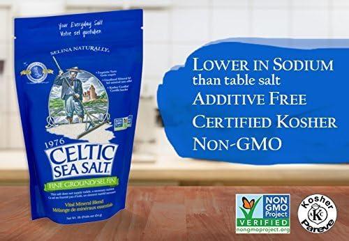 Celtic Sea Salt Light Grey Coarse Sea Salt, 16 oz Bag