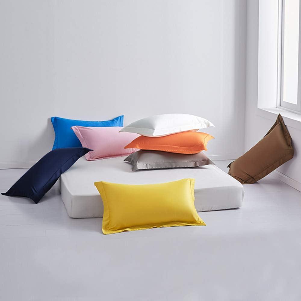 Mellanni Pillow Shams Set of 2, Decorative Pillow Cases with 2" Flange, Standard, Royal Blue