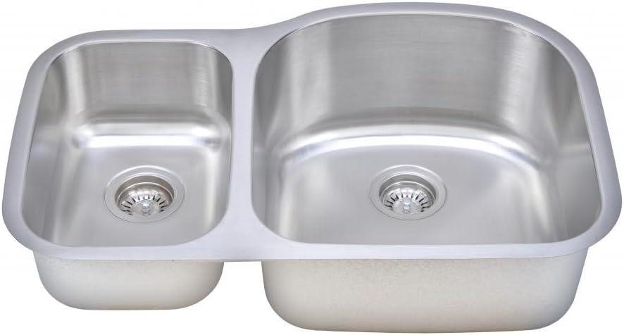 Craftsmen Series 31.5'' L Undermount Double Bowl Stainless Steel Kitchen Sink