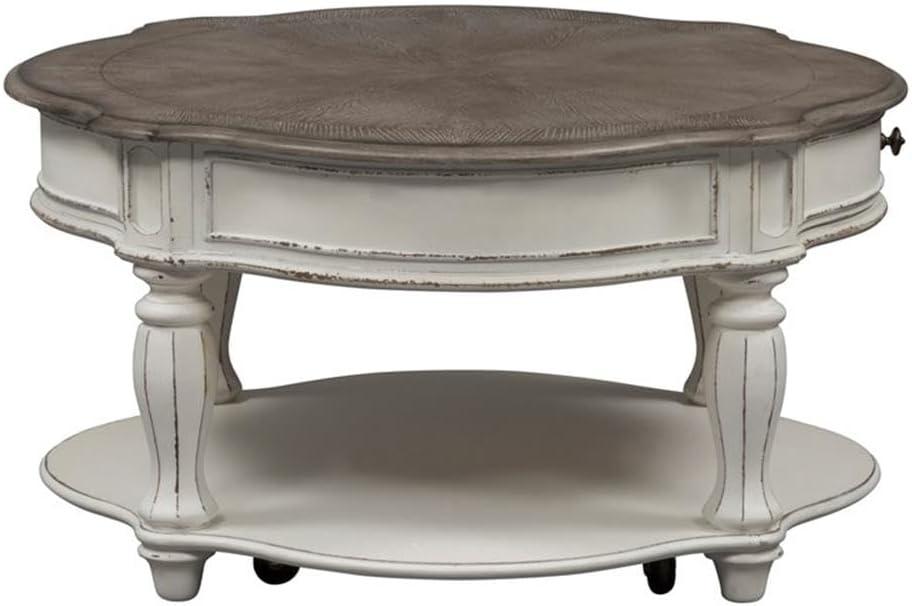 Magnolia Manor White Round Cocktail Table