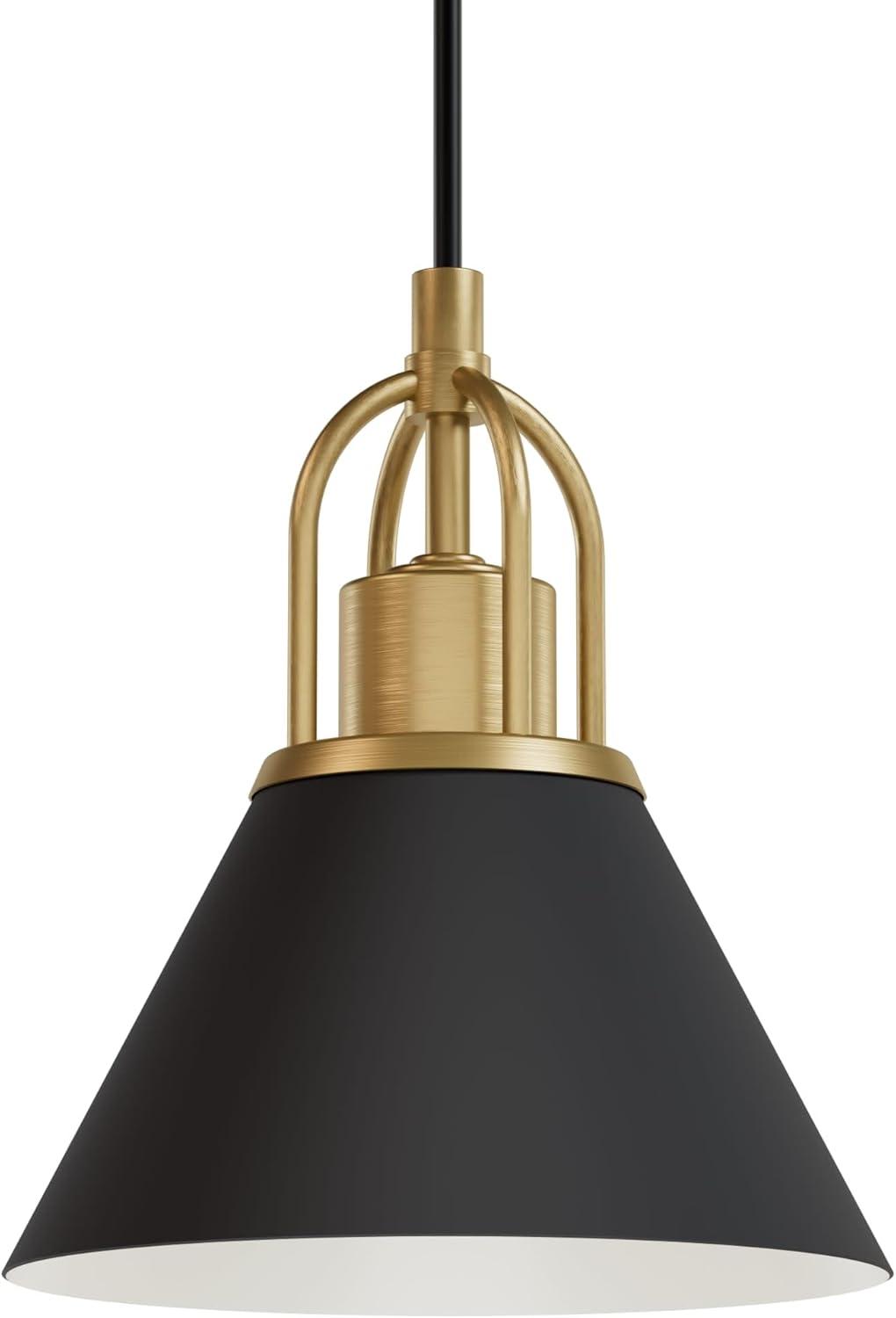 Jasmine Roth 1 - Light Flat Matte Black Cone Pendant