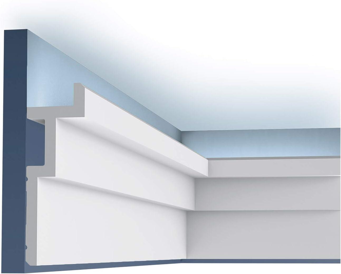 Orac Decor 2 in x 7-1/4 in x 78-3/4 in Primed White Plain Polyurethane Crown Moulding